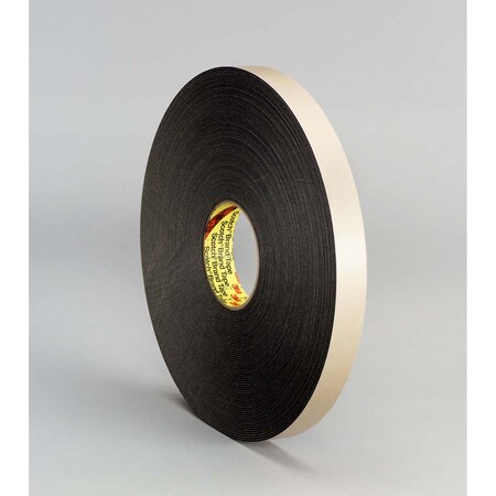3M Double Coated Polyethylene Foam Tape 4496B, Black, 3/4 In X 36 Yd, 62 Mil 7000123706